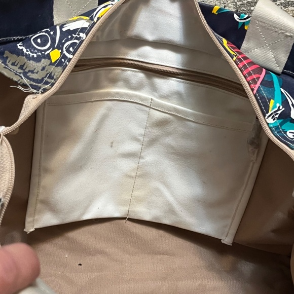 Chalo Seattle Coffee Culture Night Owls Coated Canvas Zipper Tote - 17 x 13 x 5" - Picture 14 of 15